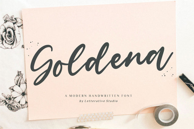 Goldena Modern Handwritten Font Font Letterative 