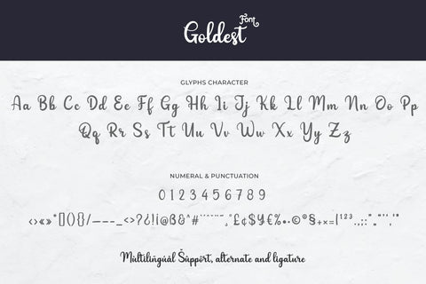 Goldest Font twinletter 
