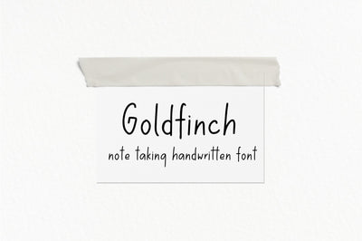 Goldfinch Font Sunday Nomad 