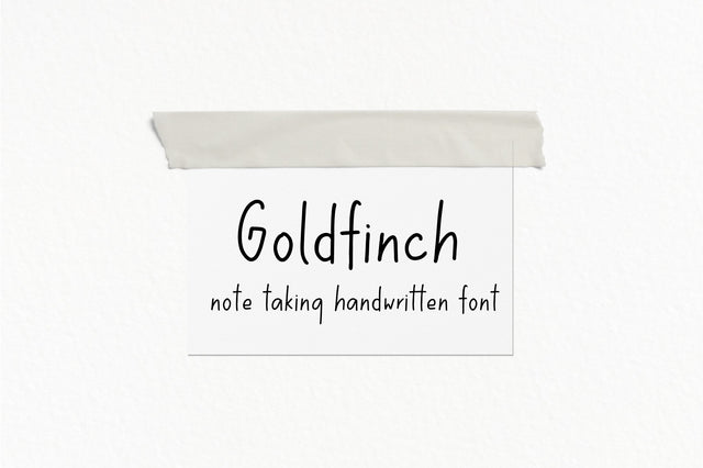 Goldfinch Font Sunday Nomad 