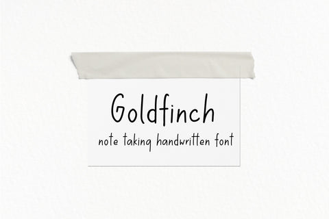 Goldfinch Font Sunday Nomad 