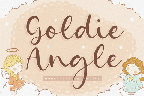 Goldie Angle Modern Handdrawn Font Font Balpirick 