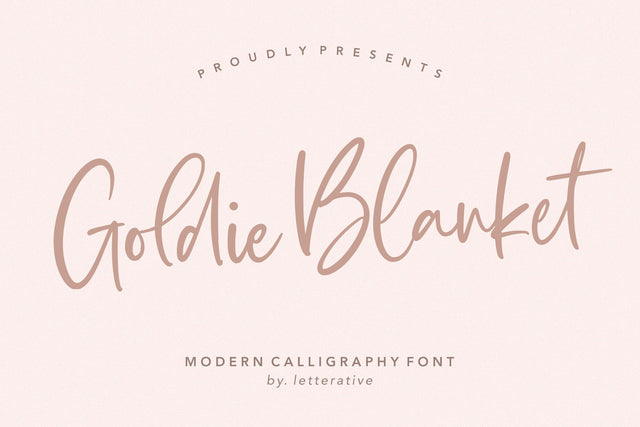 Goldie Blanket Modern Calligraphy Font Font Letterative 