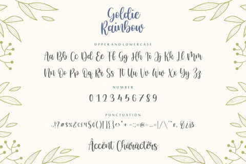 Goldie Rainbow Modern Handwritten Font Font Balpirick 