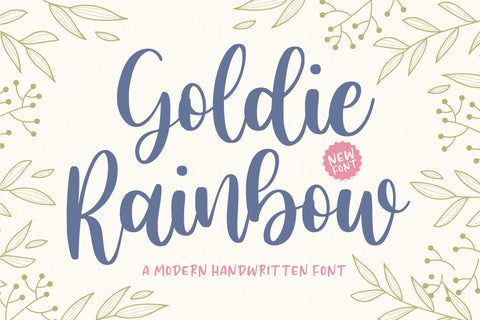 Goldie Rainbow Modern Handwritten Font Font Balpirick 