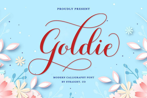 Goldie Script Font Straight.co 