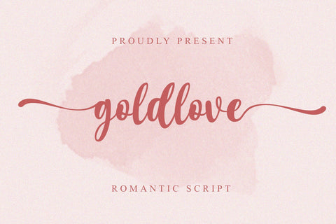 Goldlove - A Romantic Script Font MJB Letters Studio 