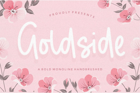 Goldside Bold Monoline Handbrushed Font Font Balpirick 