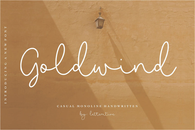 Goldwind Casual Monoline Handwritten Font Font Letterative 