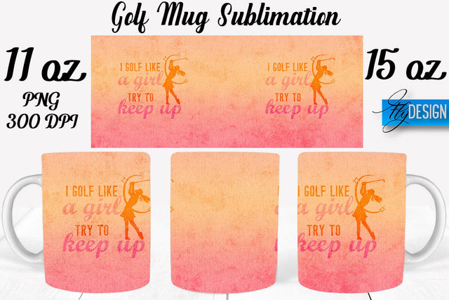 Golf 11 Oz | 15 Oz Mug Sublimation Sublimation Fly Design 