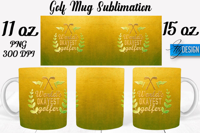 Golf 11 Oz | 15 Oz Mug Sublimation Sublimation Fly Design 