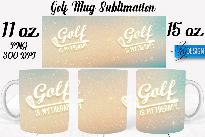 Golf 11 Oz | 15 Oz Mug Sublimation Sublimation Fly Design 