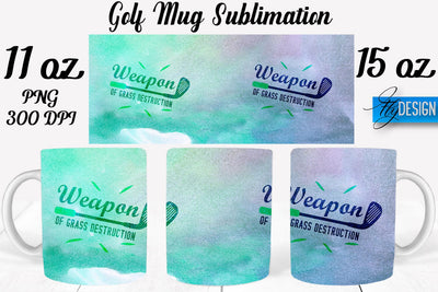 Golf 11 Oz | 15 Oz Mug Sublimation Sublimation Fly Design 