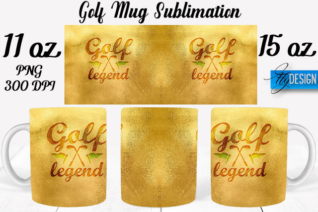 Golf 11 Oz | 15 Oz Mug Sublimation Sublimation Fly Design 