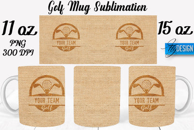 Golf 11 Oz | 15 Oz Mug Sublimation Sublimation Fly Design 