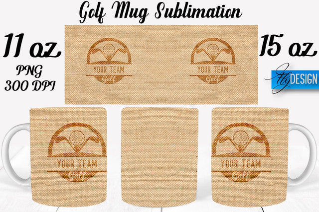 Golf 11 Oz | 15 Oz Mug Sublimation Sublimation Fly Design 