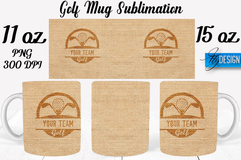 Golf 11 Oz | 15 Oz Mug Sublimation Sublimation Fly Design 