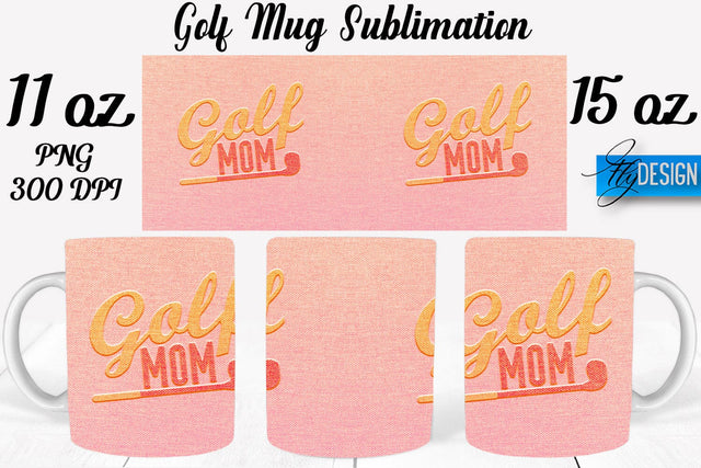 Golf 11 Oz | 15 Oz Mug Sublimation Sublimation Fly Design 