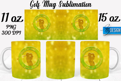 Golf 11 Oz | 15 Oz Mug Sublimation Sublimation Fly Design 