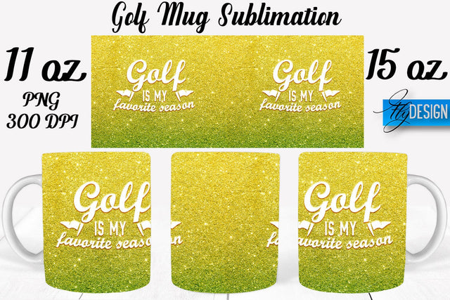 Golf 11 Oz | 15 Oz Mug Sublimation Sublimation Fly Design 