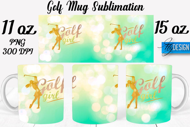 Golf 11 Oz | 15 Oz Mug Sublimation Sublimation Fly Design 