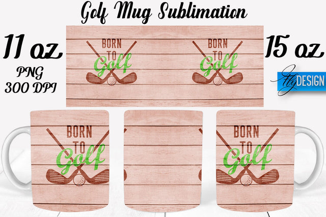 Golf 11 Oz | 15 Oz Mug Sublimation Sublimation Fly Design 