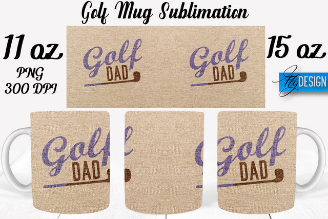 Golf 11 Oz | 15 Oz Mug Sublimation Sublimation Fly Design 