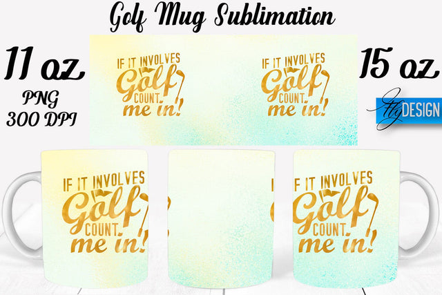 Golf 11 Oz | 15 Oz Mug Sublimation Sublimation Fly Design 