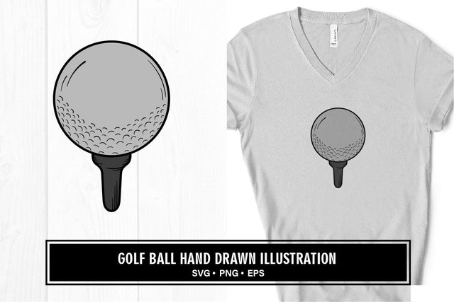 Golf ball hand drawn illustration svg SVG vectorbundles 