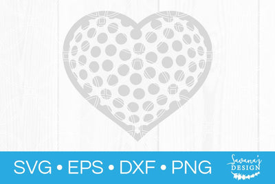 Golf Ball Heart SVG SavanasDesign 