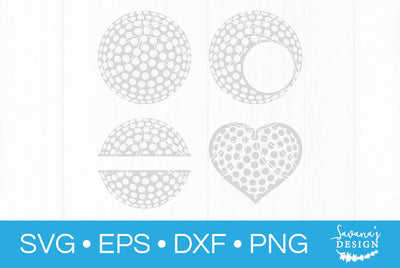 Golf Ball Monogram Bundle SVG SavanasDesign 