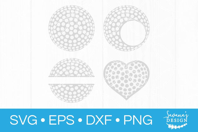 Golf Ball Monogram Bundle SVG SavanasDesign 