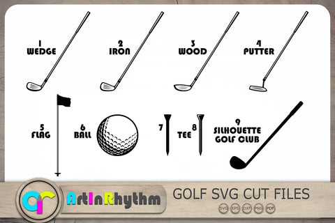 Golf Ball Svg, Golf Club Svg, Golf Tee Svg, Golf Svg, Golf Clipart, Golf Svg Bundle SVG Artinrhythm shop 