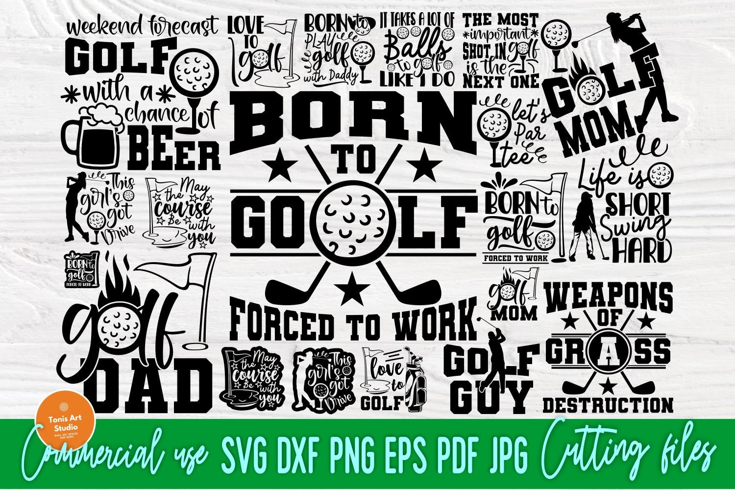 Golf SVG Bundle Golf Club Svg Golf Ball SVG Golf Tee Svg 