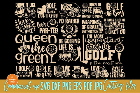 Golf Bundle SVG, Golfing Svg Files, Svg Quotes SVG TonisArtStudio 