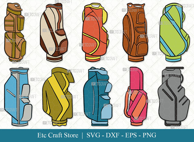 Golf Cart Bag SVG, Bag Clipart, Sports Svg, Golfing Svg, Golf Bag Svg, Sports Lover Svg, Golf Lover Svg, Golf Bag Bundle SVG ETC Craft 