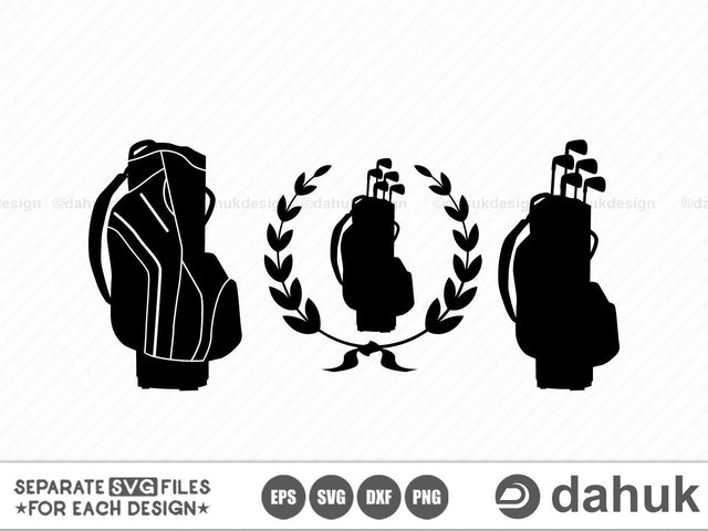 Golf cart bag svg, Golf bag svg, Golf logo, Golf Bat svg, Golf Club svg, clipart, cricut design space, vinyl cut files SVG dahukdesign 