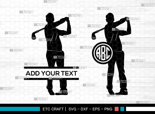 Golf Cart Monogram SVG, Golf Cart SVG, Golf Cart Player Svg, Golfing Svg, Split Monogram Svg, Golf Svg, Golf Cart SVG ETC Craft 