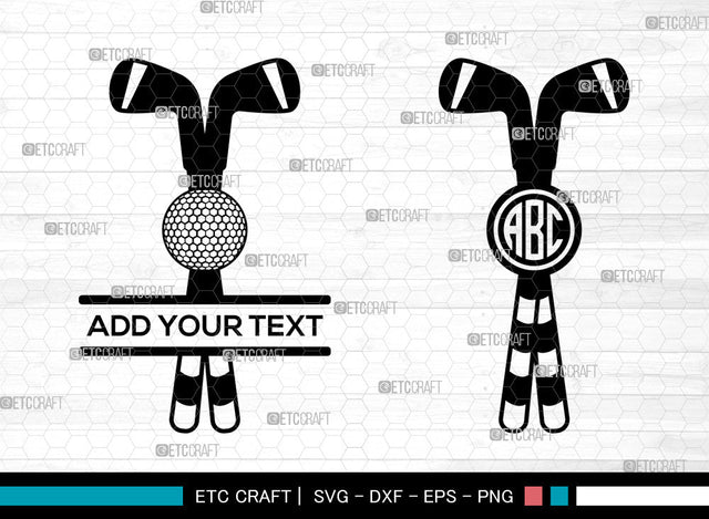Golf Cart Monogram SVG, Golf Cart SVG, Golf Cart Player Svg, Golfing Svg, Split Monogram Svg, Golf Svg, Golf Cart SVG ETC Craft 