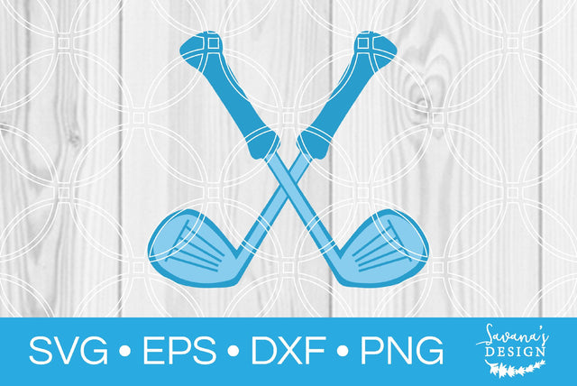 Golf Clubs Crossed SVG SavanasDesign 