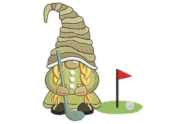 Golf Girl Gnome Embroidery Design, Sport Embroidery Design Embroidery/Applique DESIGNS NextEmbroidery 