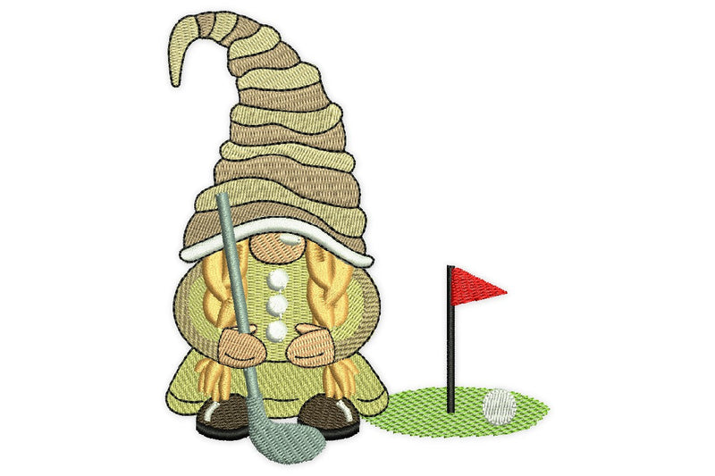 Golf Girl Gnome Embroidery Design, Sport Embroidery Design Embroidery/Applique DESIGNS NextEmbroidery 