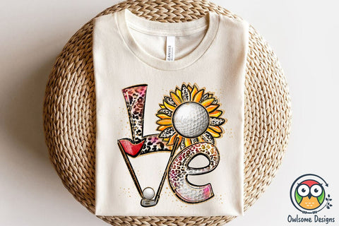 Golf Love Sublimation PNG Designs Sublimation Owlsome.Designs 