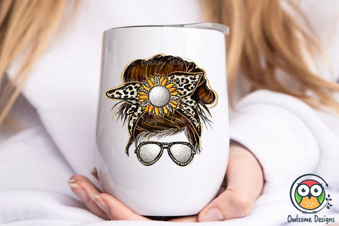 Golf Messy Bun Sublimation Sublimation Owlsome.Designs 