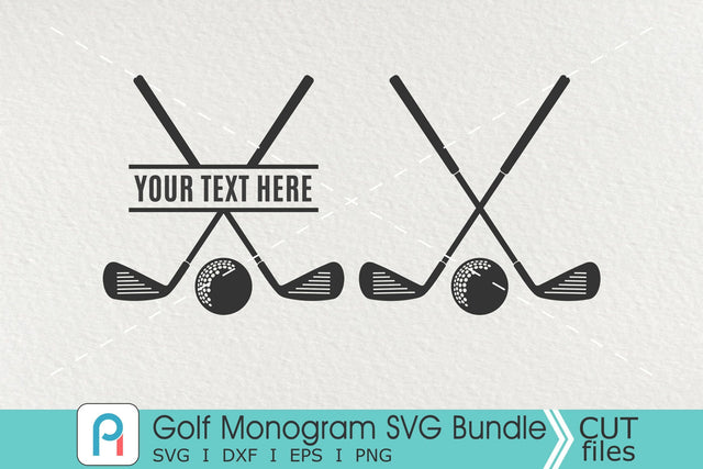 Golf Monogram Svg, Golf Svg, Golf Clipart SVG Pinoyart Kreatib 