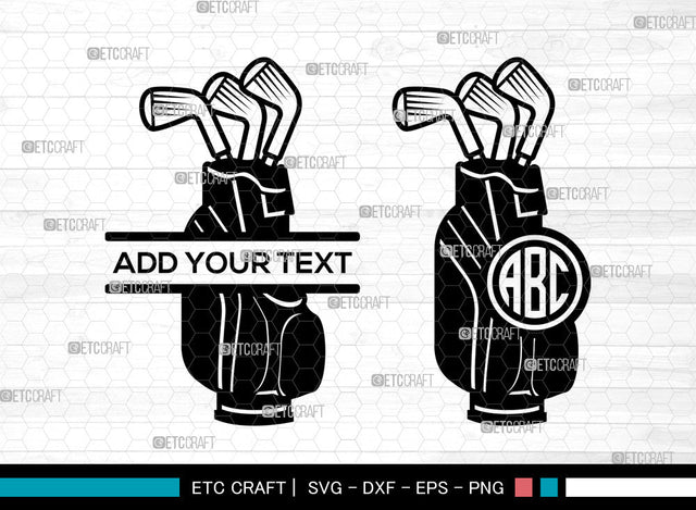 Golf Monogram SVG, Golf SVG, Golfing SVG, Monogram Frame Svg, Golf Ball Svg, Golf Club Svg, Golf SVG ETC Craft 