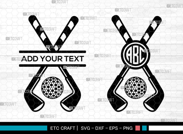 Golf Monogram SVG, Golf SVG, Golfing SVG, Monogram Frame Svg, Golf Ball Svg, Golf Club Svg, Golf SVG ETC Craft 