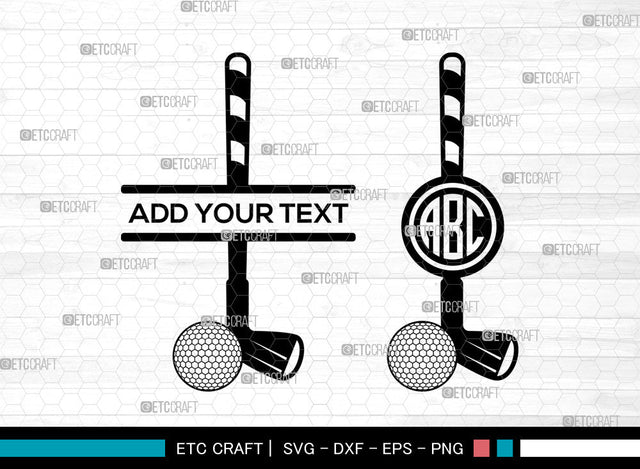 Golf Monogram SVG, Golf SVG, Golfing SVG, Monogram Frame Svg, Golf Ball Svg, Golf Club Svg, Golf SVG ETC Craft 