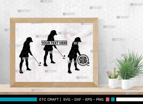 Golf Player Monogram, Golf Player Silhouette, Golf Svg, Golfer Svg, Sports svg, Golf Man Svg, SB00117 SVG ETC Craft 