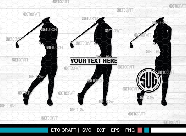 Golf Player Monogram, Golf Player Silhouette, Golf Svg, Golfer Svg, Sports svg, Golf Man Svg, SB00117 SVG ETC Craft 